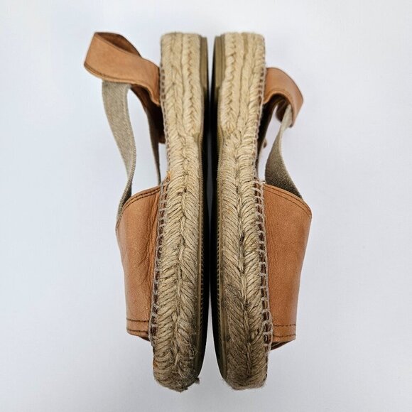 Toni Pons Origens Etna Camel/Tan Leather Espadrille Platform Sandal EU 39/US 8 - Picture 7 of 15